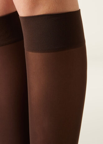 Μισοδιαφανές παπούτσι Microfiber μέχρι το γόνατο 30 Denier