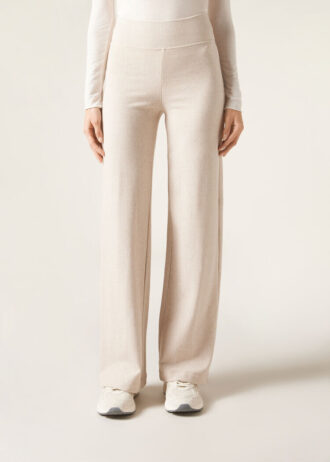 Παντελόνι Palazzo από μείγμα κασμίρι